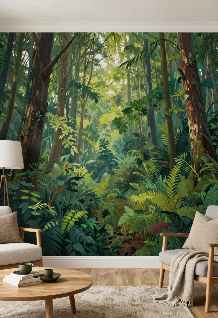 15 Long Wall Decor Ideas That Fill Empty Spaces Beautifully - 15. Artistic Wall Murals 1