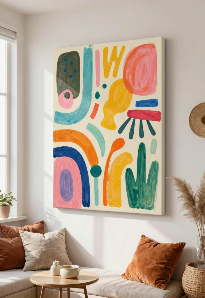 15 Long Wall Decor Ideas That Fill Empty Spaces Beautifully - 9. Custom Art Pieces 1