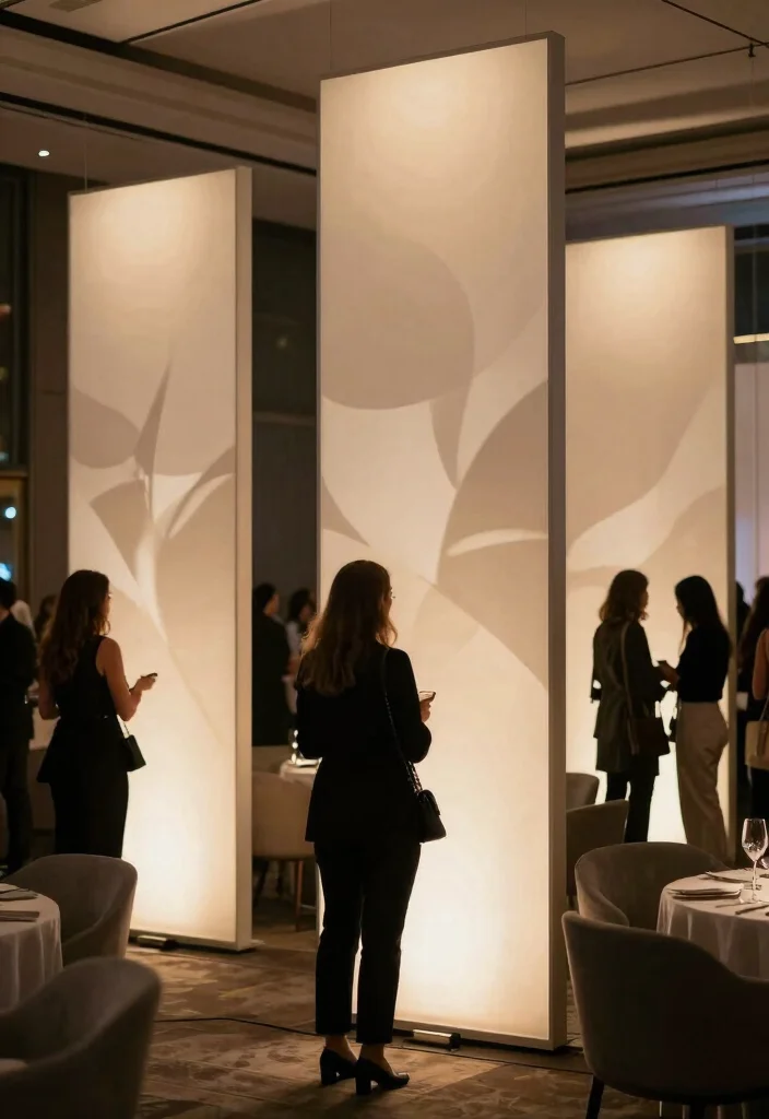 15 Red Carpet Aesthetic Background Ideas With Glam Glow - 13. Elegant Backlit Panels 1