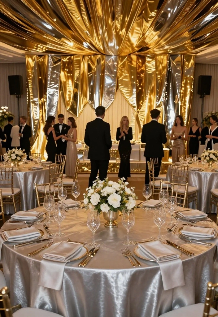 15 Red Carpet Aesthetic Background Ideas With Glam Glow - 4. Metallic Marvel 1