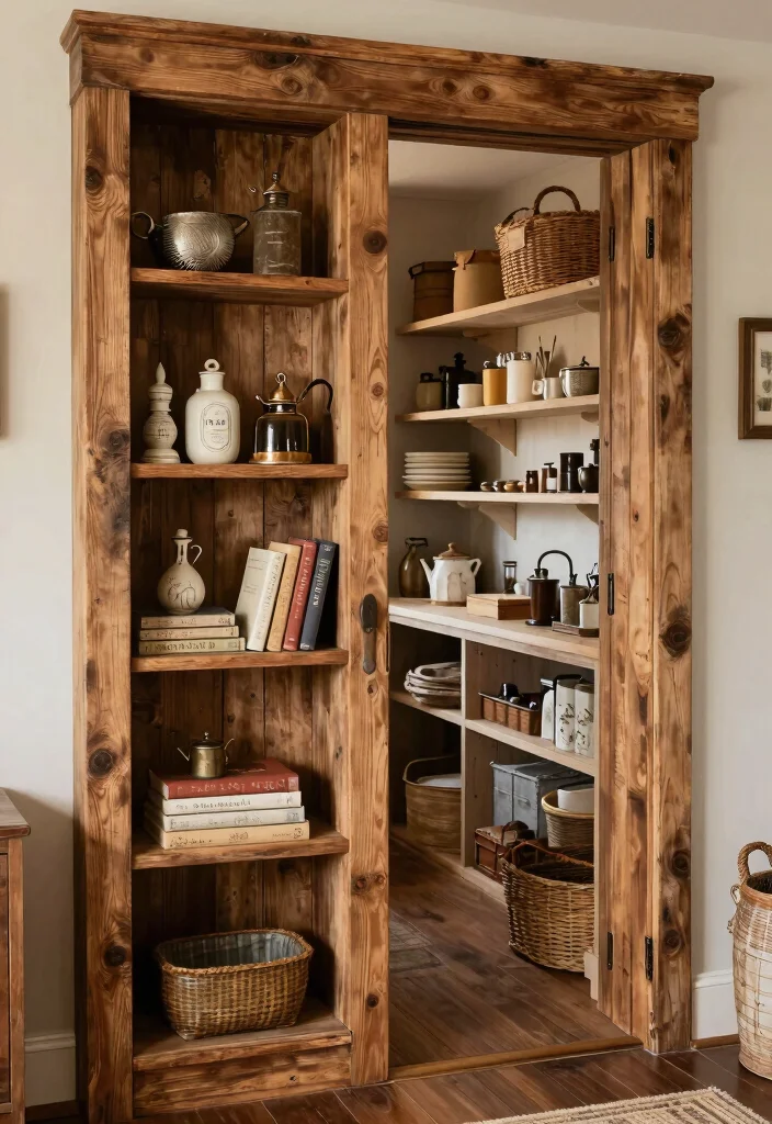 16 Bookshelf Door Secret Ideas With Hidden Room Vibes - 11. Farmhouse Flair 1