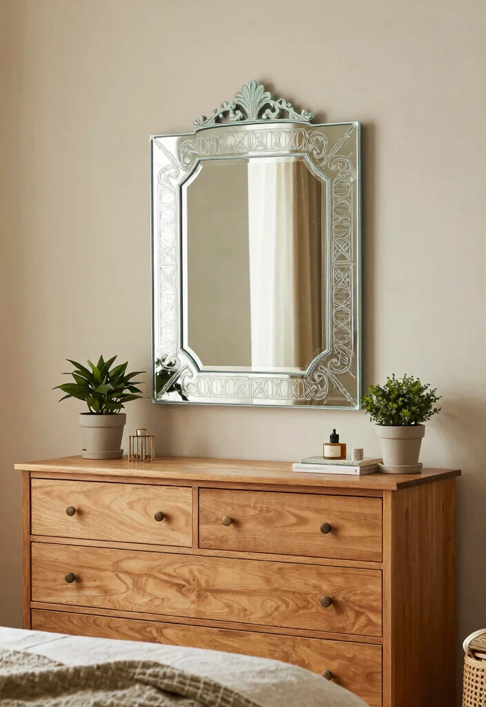 17 Mirrors in Bedroom Ideas That Make the Space Feel Bigger - 16. Vintage Mirrors with Etched Designs 1