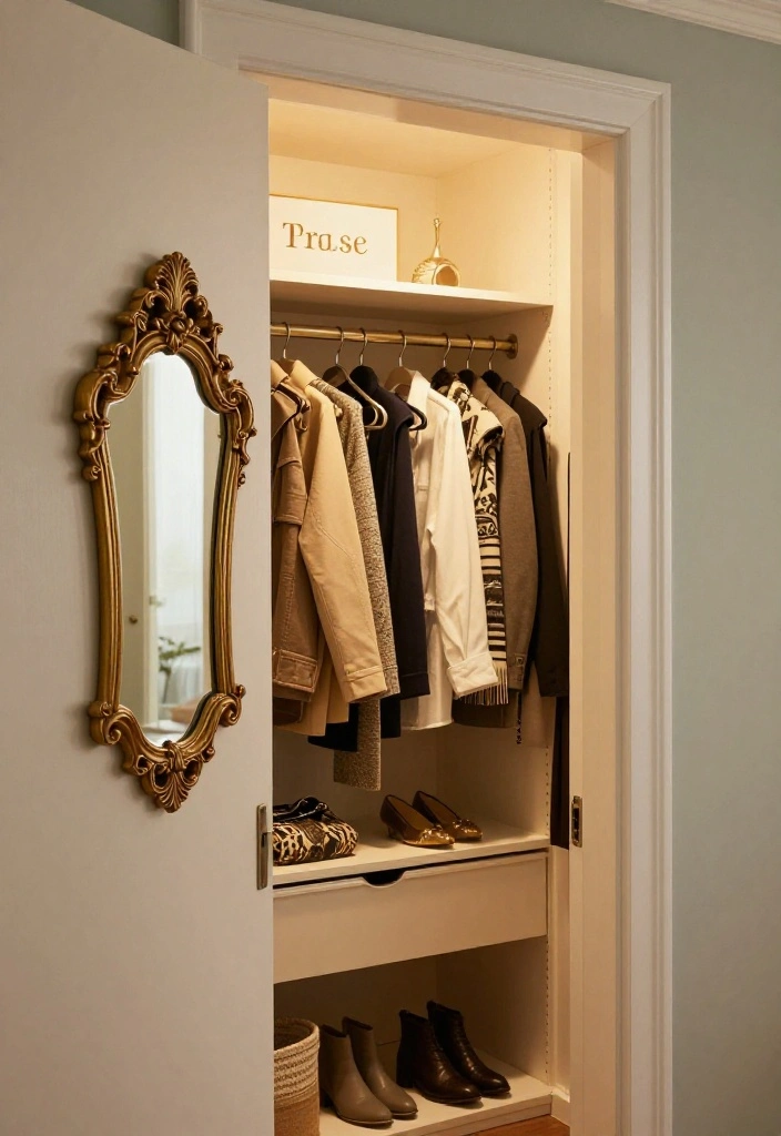 17 Mirrors in Bedroom Ideas That Make the Space Feel Bigger - 4. Decorative Mirrors in Closet Spaces 1