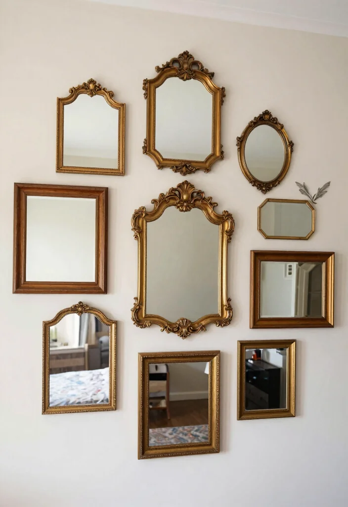 17 Mirrors in Bedroom Ideas That Make the Space Feel Bigger - 6. Mix and Match Mirror Styles 1