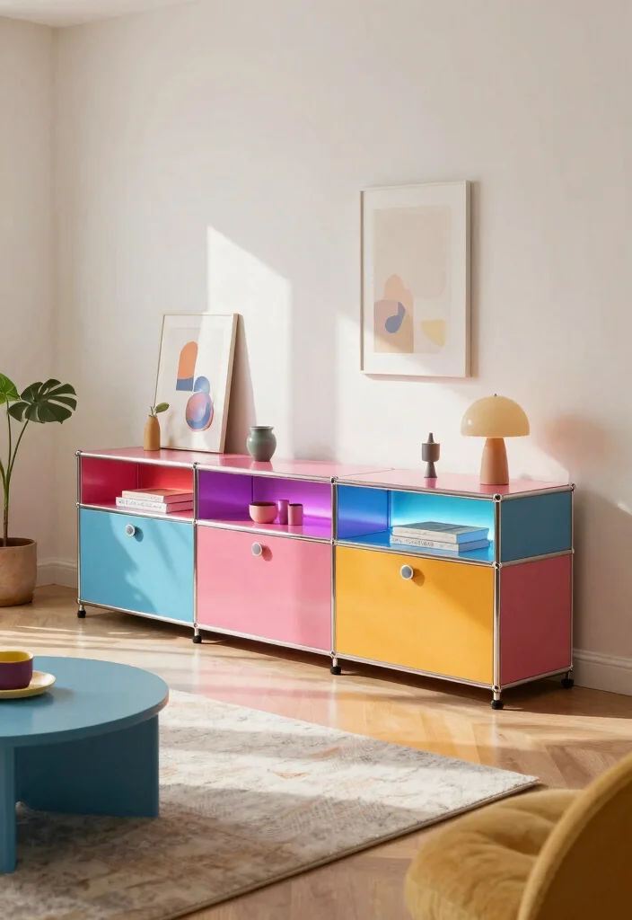 17 POP TV Unit Ideas With Modern Ceiling Design Touch - 12. Modular Fun 1