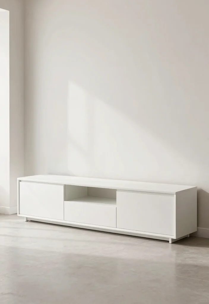 17 POP TV Unit Ideas With Modern Ceiling Design Touch - 16. Clean Slate 1