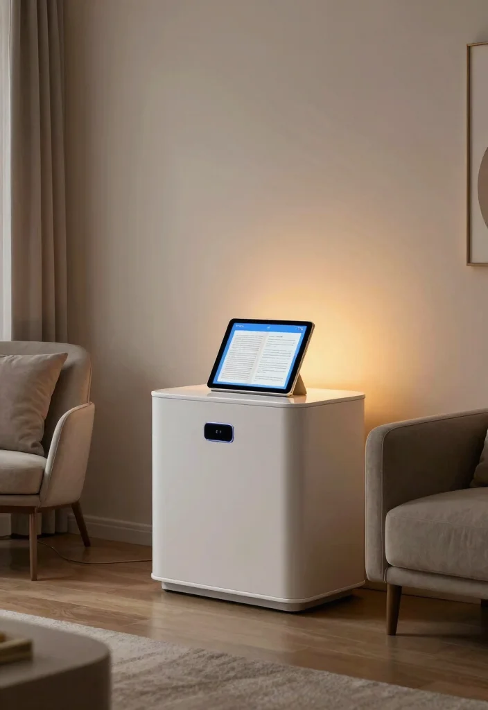 17 Small Pooja Unit in Living Room Ideas With Elegant Touch - 11. Integrated Smart Technology 1