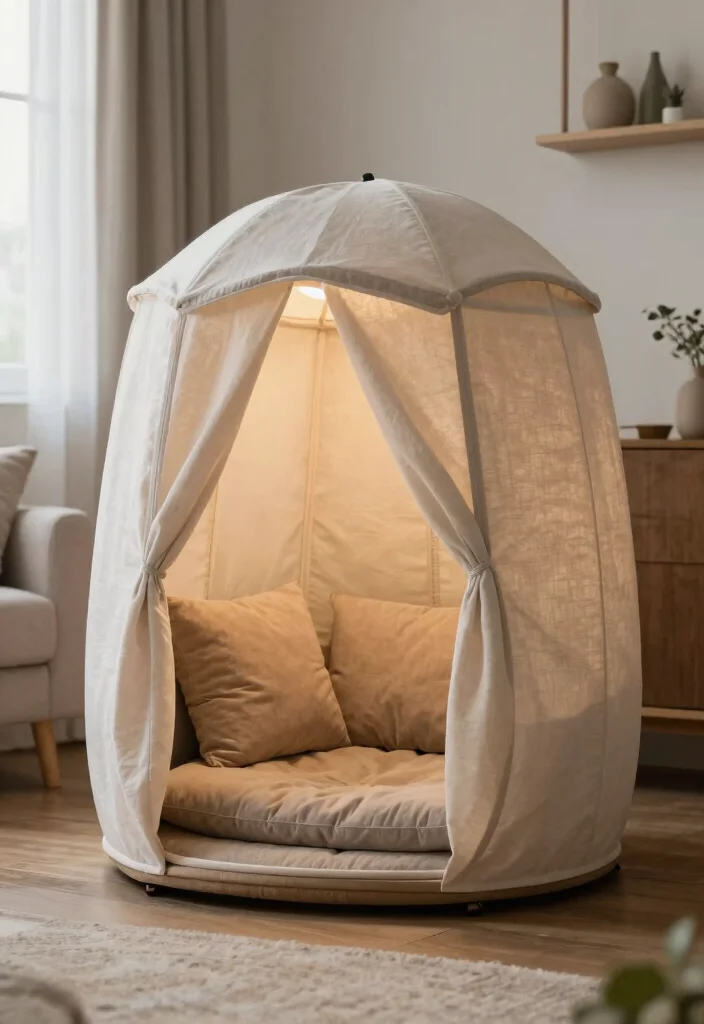 17 Small Pooja Unit in Living Room Ideas With Elegant Touch - 14. Prayer Pods 1