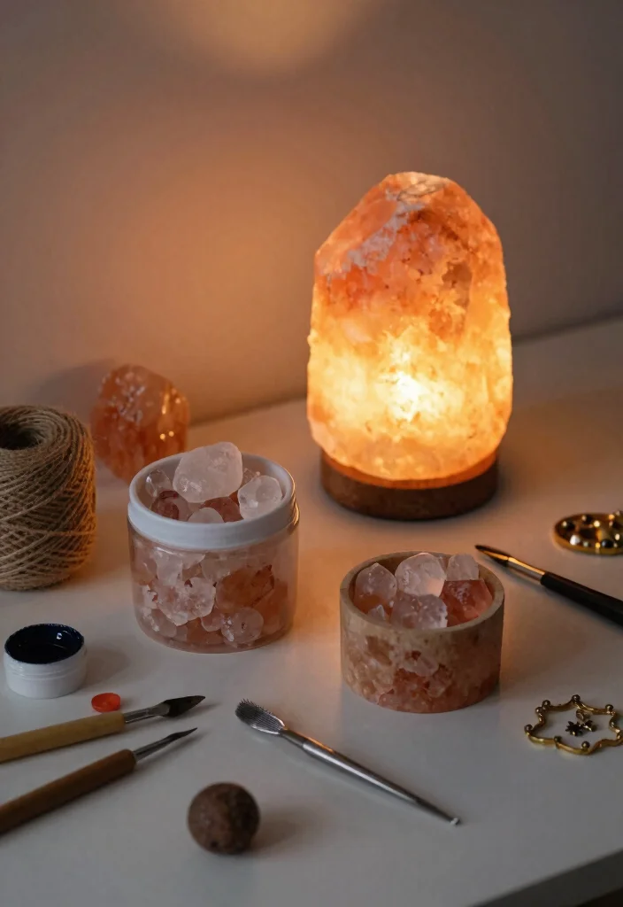 18 Himalayan Salt Lamp Ideas With Cozy Warm Glow - 18. DIY Himalayan Salt Lamp Projects 1