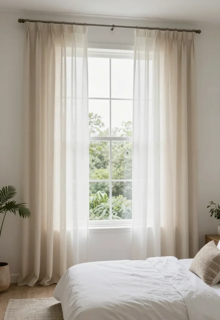 18 Modern Boho Curtains Ideas With Chic Layered Style - 8. Minimalist Bohemian Layers 1