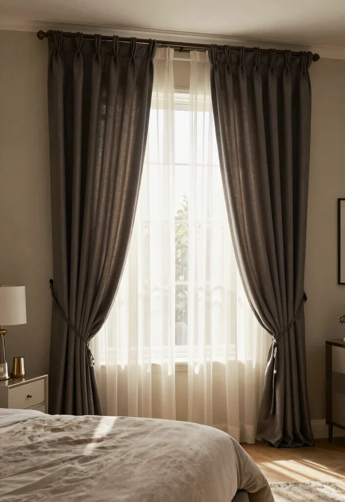 18 Pinch Pleat Curtains 2026 Trending Ideas With Tailored Elegance - 7. Double Layering for Versatility 1
