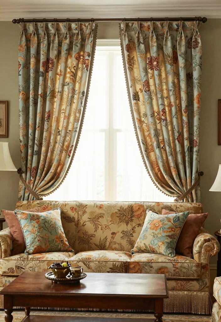 18 Pinch Pleat Curtains 2026 Trending Ideas With Tailored Elegance - 8. Vintage Patterns for a Timeless Touch 1