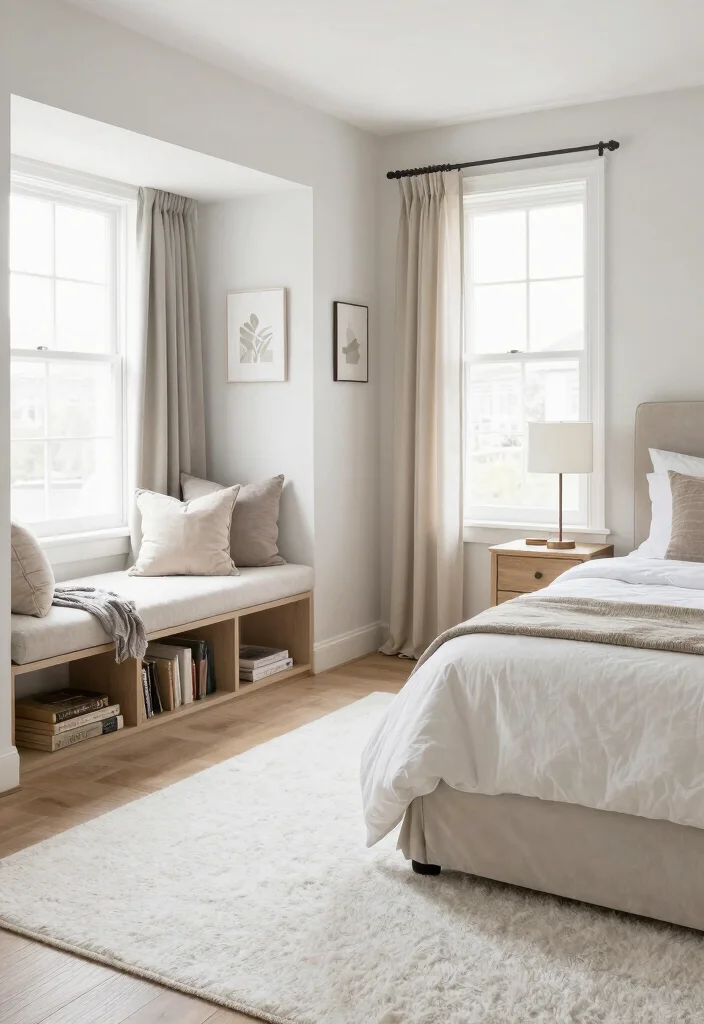 18 White Rug Bedroom Ideas With Soft Luxe Feel - 14. Transitioning Between Spaces 1