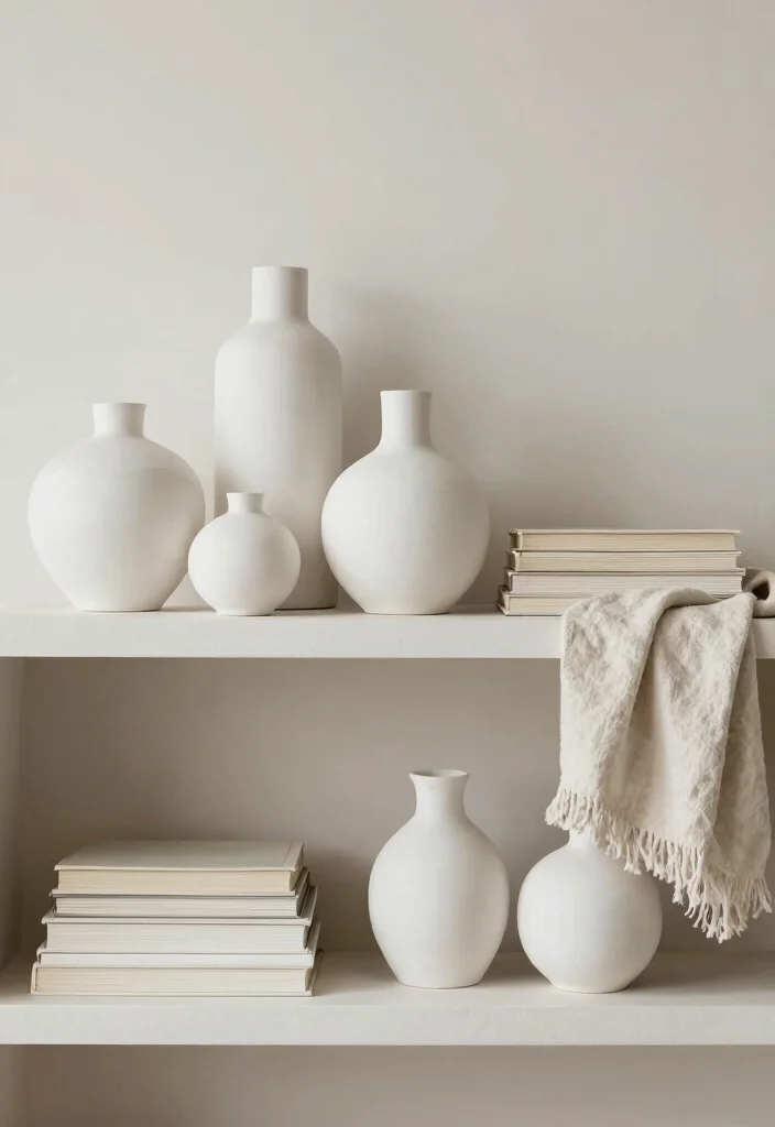 18 White Shelf Decor Ideas That Look Clean & Styled - 1. Monochrome Magic 1