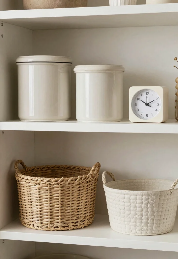 18 White Shelf Decor Ideas That Look Clean & Styled - 14. Functional Display 1