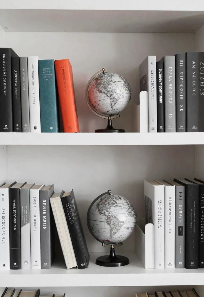 18 White Shelf Decor Ideas That Look Clean & Styled - 9. Minimalist Bookshelf 1