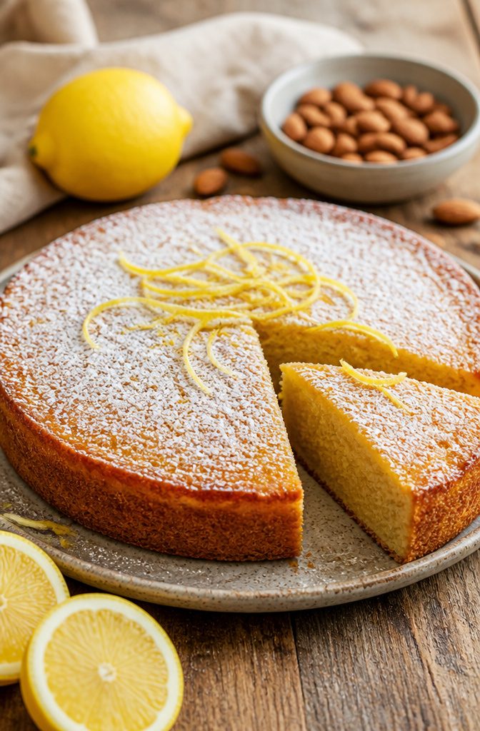 20 Simple Gluten Free Desserts 13 Almond flour lemon cake with a moist texture and no frosting.